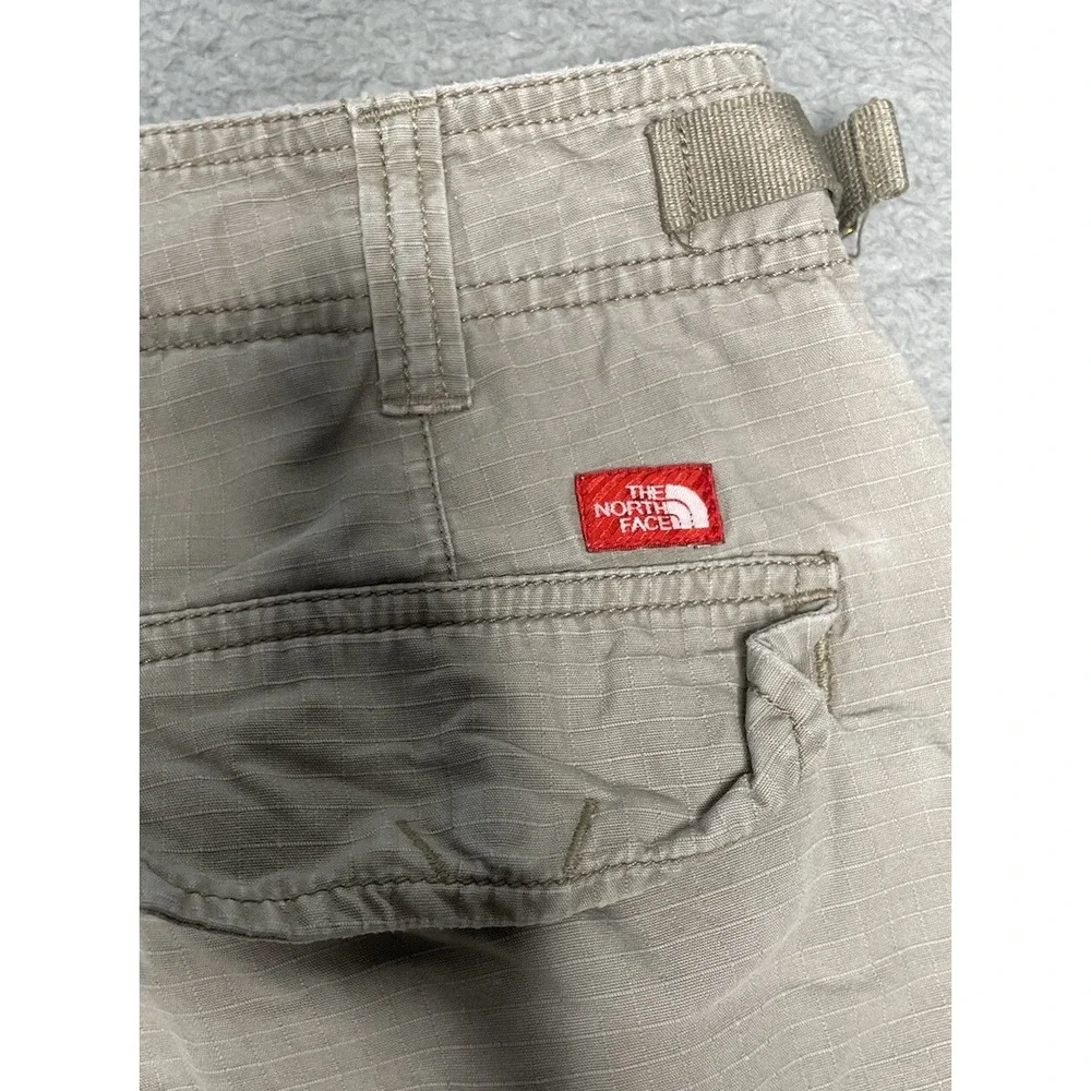 North‎ Face Shorts Mens 36 Beige Cargo Zip Pockets Rip Stop Outdoors Hiking